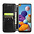 Samsung Galaxy A21用手帳型 レザーケース スタンド パターン カバー S01D サムスン 
