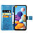 Samsung Galaxy A21用手帳型 レザーケース スタンド 花 カバー サムスン 