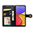 Samsung Galaxy A21 SC-42A用手帳型 レザーケース スタンド カバー S05D サムスン 