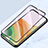 Samsung Galaxy A21 SC-42A用強化ガラス フル液晶保護フィルム アンチグレア ブルーライト サムスン ブラック