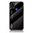 Samsung Galaxy A21s用ハイブリットバンパーケース プラスチック 鏡面 虹 グラデーション 勾配色 カバー LS1 サムスン ブラック