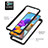 Samsung Galaxy A21s用360度 フルカバー ハイブリットバンパーケース クリア透明 プラスチック カバー YB1 サムスン 