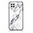 Samsung Galaxy A22 4G用ハイブリットバンパーケース プラスチック パターン 鏡面 カバー サムスン ホワイト