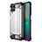 Samsung Galaxy A22 4G用ハイブリットバンパーケース プラスチック 兼シリコーン カバー WL1 サムスン シルバー