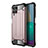 Samsung Galaxy A22 4G用ハイブリットバンパーケース プラスチック 兼シリコーン カバー WL1 サムスン ローズゴールド
