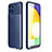 Samsung Galaxy A22 4G用シリコンケース ソフトタッチラバー ツイル カバー サムスン ネイビー