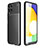 Samsung Galaxy A22 4G用シリコンケース ソフトタッチラバー ツイル カバー サムスン ブラック