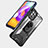 Samsung Galaxy A22 4G用ハイブリットバンパーケース プラスチック アンド指輪 マグネット式 J01S サムスン 