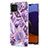 Samsung Galaxy A22 4G用シリコンケース ソフトタッチラバー バタフライ パターン カバー Y01B サムスン 