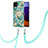Samsung Galaxy A22 4G用シリコンケース ソフトタッチラバー バタフライ パターン カバー 携帯ストラップ Y02B サムスン 