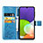 Samsung Galaxy A22 4G用手帳型 レザーケース スタンド 花 カバー サムスン 