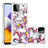 Samsung Galaxy A22 5G用シリコンケース ソフトタッチラバー ブリンブリン カバー S03 サムスン レッド
