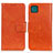 Samsung Galaxy A22 5G用手帳型 レザーケース スタンド カバー N05P サムスン オレンジ