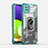 Samsung Galaxy A22 5G用ハイブリットバンパーケース プラスチック アンド指輪 マグネット式 J02S サムスン グリーン