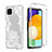 Samsung Galaxy A22 5G用前面と背面 360度 フルカバー 極薄ソフトケース シリコンケース 耐衝撃 全面保護 バンパー 透明 サムスン ホワイト