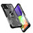 Samsung Galaxy A22 5G用ハイブリットバンパーケース プラスチック アンド指輪 マグネット式 J02S サムスン 