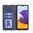 Samsung Galaxy A22 5G用手帳型 レザーケース スタンド カバー B07F サムスン 
