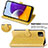 Samsung Galaxy A22 5G用手帳型 レザーケース スタンド パターン カバー S03D サムスン 