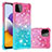 Samsung Galaxy A22s 5G用シリコンケース ソフトタッチラバー ブリンブリン カバー S02 サムスン ピンク