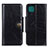 Samsung Galaxy A22s 5G用手帳型 レザーケース スタンド カバー M12L サムスン ブラック