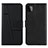 Samsung Galaxy A22s 5G用手帳型 レザーケース スタンド カバー Y01X サムスン ブラック