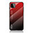 Samsung Galaxy A22s 5G用ハイブリットバンパーケース プラスチック 鏡面 虹 グラデーション 勾配色 カバー LS1 サムスン レッド