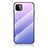 Samsung Galaxy A22s 5G用ハイブリットバンパーケース プラスチック 鏡面 虹 グラデーション 勾配色 カバー LS1 サムスン ラベンダー