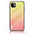 Samsung Galaxy A22s 5G用ハイブリットバンパーケース プラスチック 鏡面 虹 グラデーション 勾配色 カバー LS1 サムスン イエロー