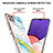Samsung Galaxy A22s 5G用シリコンケース ソフトタッチラバー バタフライ パターン カバー Y05B サムスン 