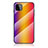 Samsung Galaxy A22s 5G用ハイブリットバンパーケース プラスチック 鏡面 虹 グラデーション 勾配色 カバー LS2 サムスン 