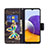 Samsung Galaxy A22s 5G用手帳型 レザーケース スタンド パターン カバー B03F サムスン 