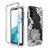 Samsung Galaxy A23 4G用前面と背面 360度 フルカバー 極薄ソフトケース シリコンケース 耐衝撃 全面保護 バンパー 透明 JX1 サムスン ホワイト