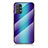 Samsung Galaxy A23 4G用ハイブリットバンパーケース プラスチック 鏡面 虹 グラデーション 勾配色 カバー LS2 サムスン ネイビー