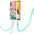 Samsung Galaxy A23 4G用シリコンケース ソフトタッチラバー バタフライ パターン カバー 携帯ストラップ Y03B サムスン 