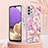 Samsung Galaxy A23 4G用シリコンケース ソフトタッチラバー バタフライ パターン カバー Y06B サムスン 