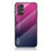 Samsung Galaxy A23 4G用ハイブリットバンパーケース プラスチック 鏡面 虹 グラデーション 勾配色 カバー LS1 サムスン 