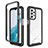 Samsung Galaxy A23 5G用360度 フルカバー ハイブリットバンパーケース クリア透明 プラスチック カバー ZJ3 サムスン ブラック