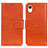 Samsung Galaxy A23 5G SC-56C用手帳型 レザーケース スタンド カバー N05P サムスン オレンジ