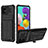 Samsung Galaxy A31用ハイブリットバンパーケース スタンド プラスチック 兼シリコーン カバー YF1 サムスン ブラック