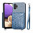 Samsung Galaxy A32 4G用極薄ソフトケース シリコンケース 耐衝撃 全面保護 マグネット式 バンパー S08D サムスン ネイビー