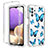 Samsung Galaxy A32 4G用前面と背面 360度 フルカバー 極薄ソフトケース シリコンケース 耐衝撃 全面保護 バンパー 透明 サムスン ネイビー