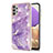 Samsung Galaxy A32 4G用シリコンケース ソフトタッチラバー バタフライ パターン カバー Y05B サムスン パープル
