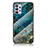 Samsung Galaxy A32 4G用ハイブリットバンパーケース プラスチック パターン 鏡面 カバー サムスン ネイビー