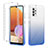 Samsung Galaxy A32 4G用前面と背面 360度 フルカバー 極薄ソフトケース シリコンケース 耐衝撃 全面保護 バンパー 勾配色 透明 ZJ2 サムスン ネイビー