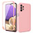 Samsung Galaxy A32 4G用前面と背面 360度 フルカバー 極薄ソフトケース シリコンケース 耐衝撃 全面保護 バンパー MJ1 サムスン ピンク
