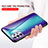 Samsung Galaxy A32 4G用ハイブリットバンパーケース プラスチック 鏡面 虹 グラデーション 勾配色 カバー LS2 サムスン 