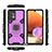 Samsung Galaxy A32 5G用ハイブリットバンパーケース プラスチック アンド指輪 マグネット式 S07 サムスン パープル