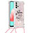 Samsung Galaxy A32 5G用シリコンケース ソフトタッチラバー ブリンブリン カバー 携帯ストラップ S02 サムスン ピンク
