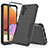 Samsung Galaxy A32 5G用ハイブリットバンパーケース プラスチック 兼シリコーン カバー 前面と背面 360度 フル MQ1 サムスン ブラック