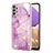 Samsung Galaxy A32 5G用シリコンケース ソフトタッチラバー バタフライ パターン カバー Y05B サムスン ラベンダー